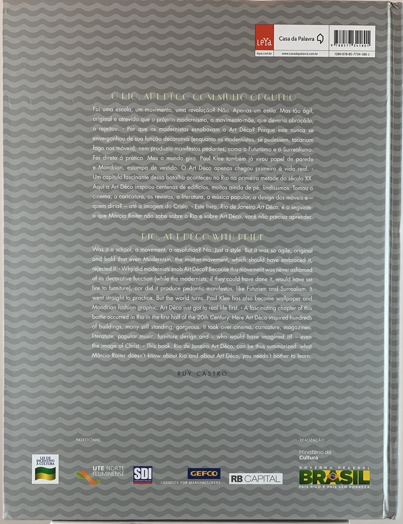 Rio De Janeiro "Art Déco" - Márcio Roiter (livro usado)
