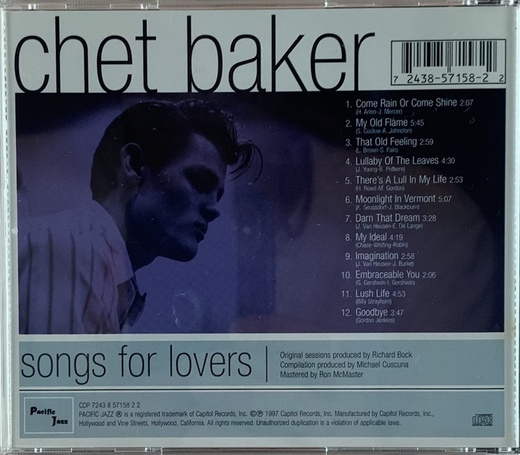 Chet Baker - Songs For Lovers (CD usado)