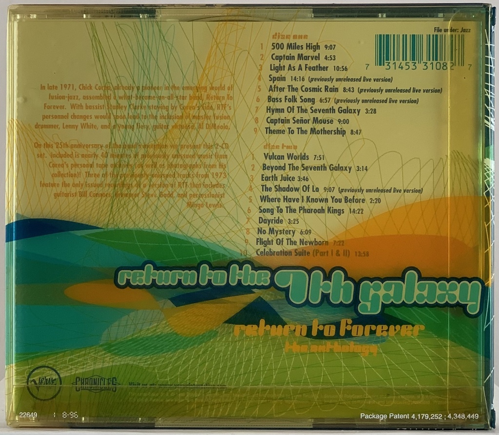 Return To Forever Feat. Chick Corea – Return To The 7th Galaxy: The Anthology (2CDs usado)