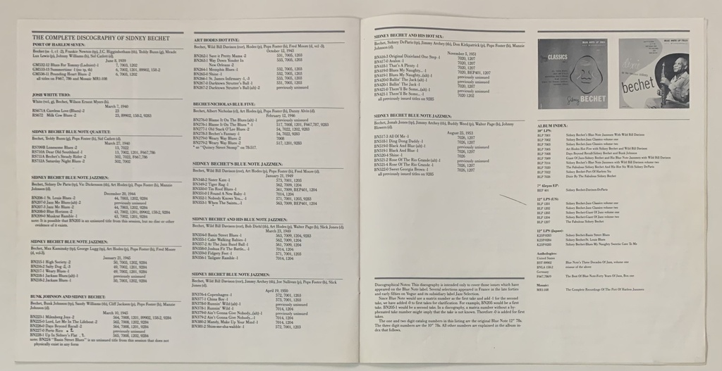 Sidney Bechet - The Complete Blue Note Recordings(3LPs usado)