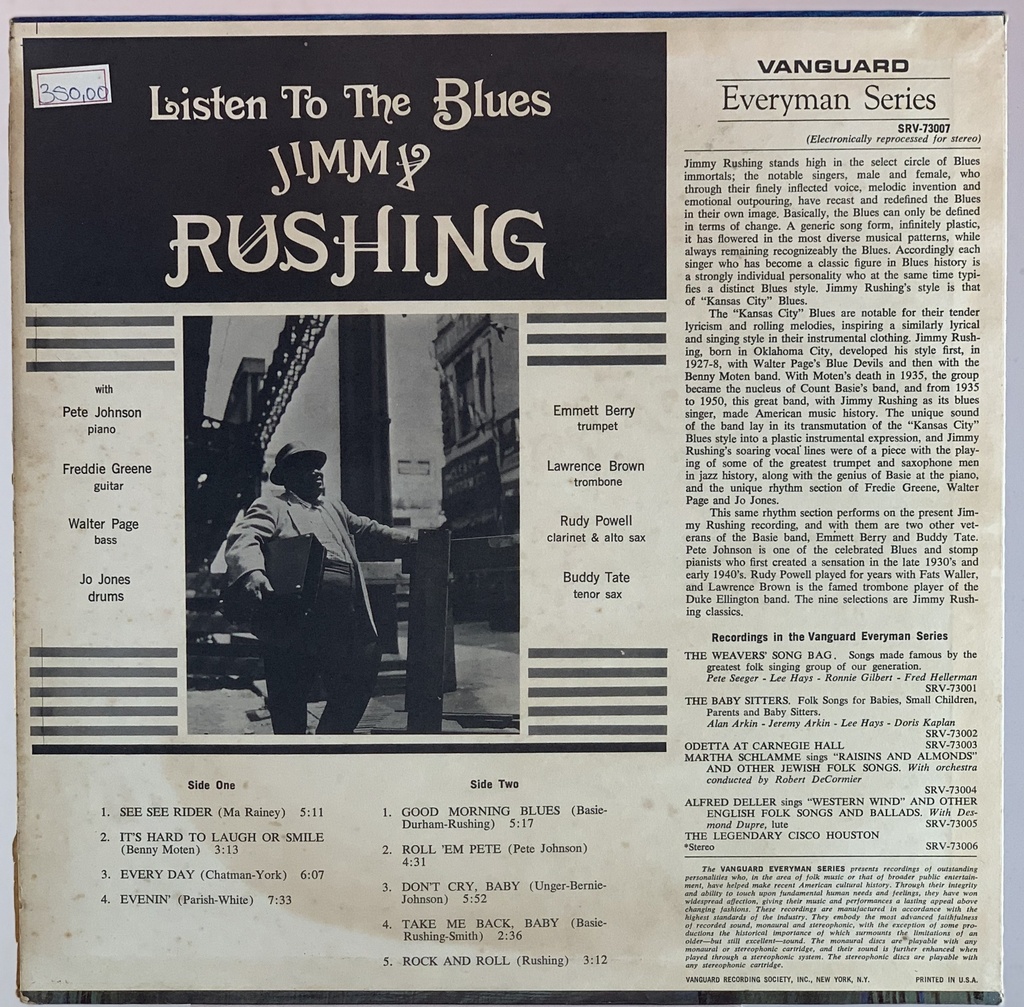 Jimmy Rushing - Listen to the Blues (LP usado)