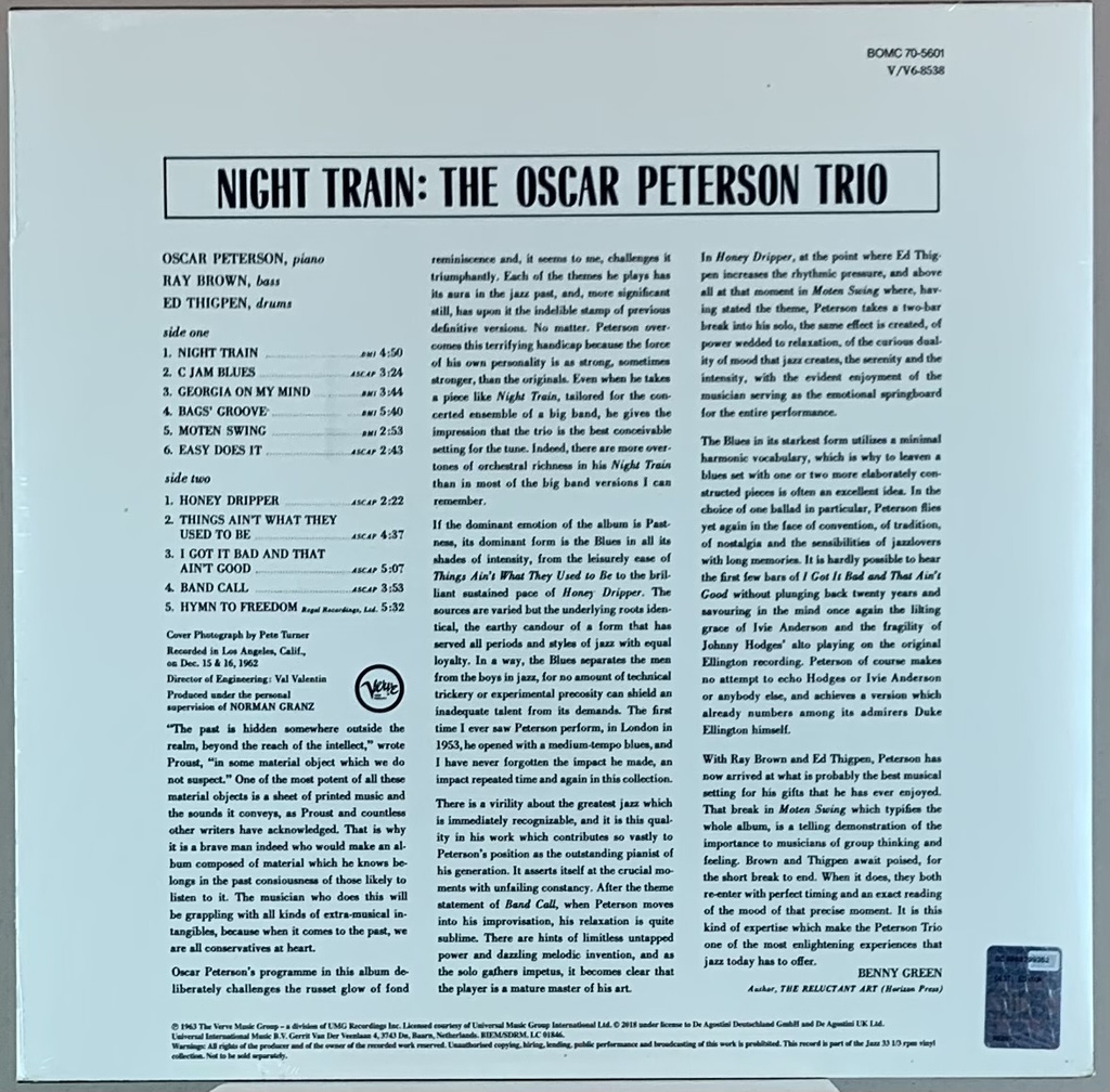 Oscar Peterson Trio - Night Train (novo/lacrado)