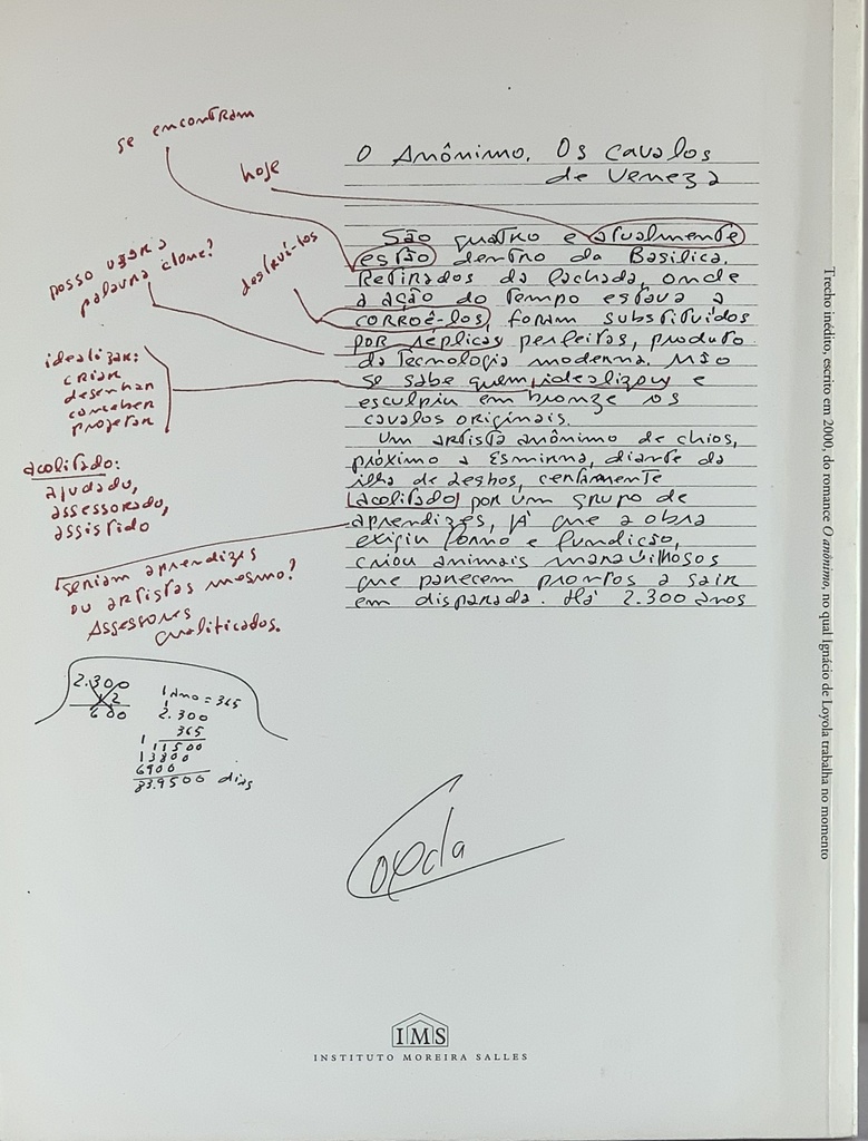 Cadernos de Literatura Brasileira. Ignácio De Loyola Brandao