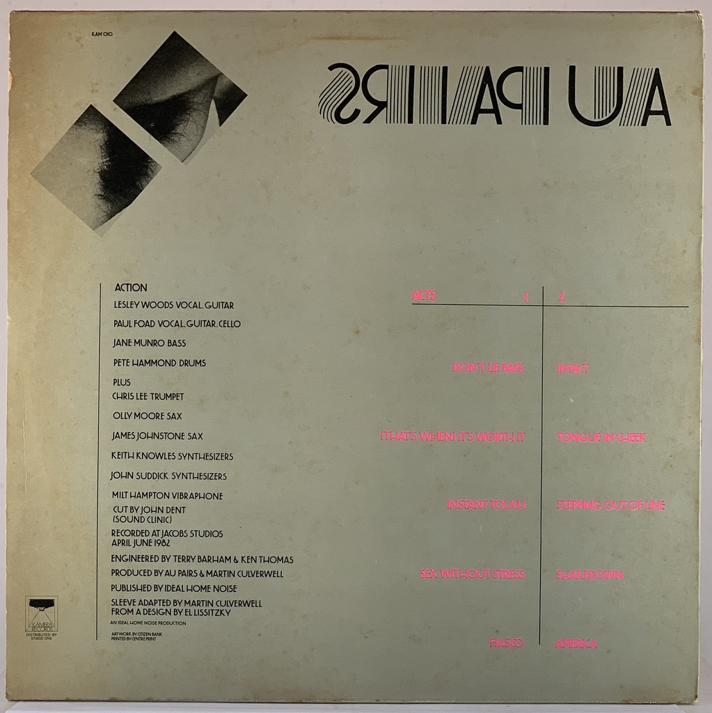 Au Pairs - Sense And Sensuality (LP usado)