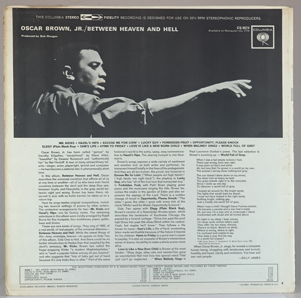 Oscar Brown, Jr. – Between Heaven And Hell (LP usado)