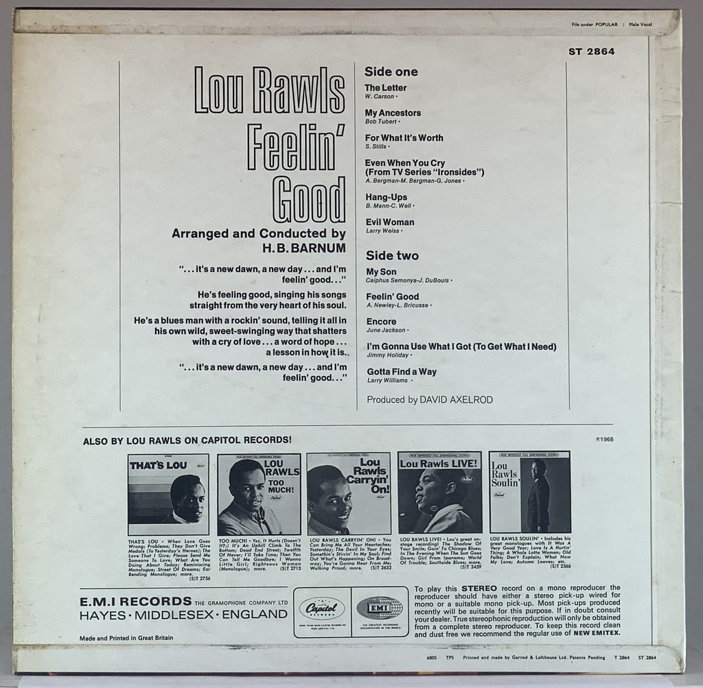 Lou Rawls – Feelin' Good (LP usado)