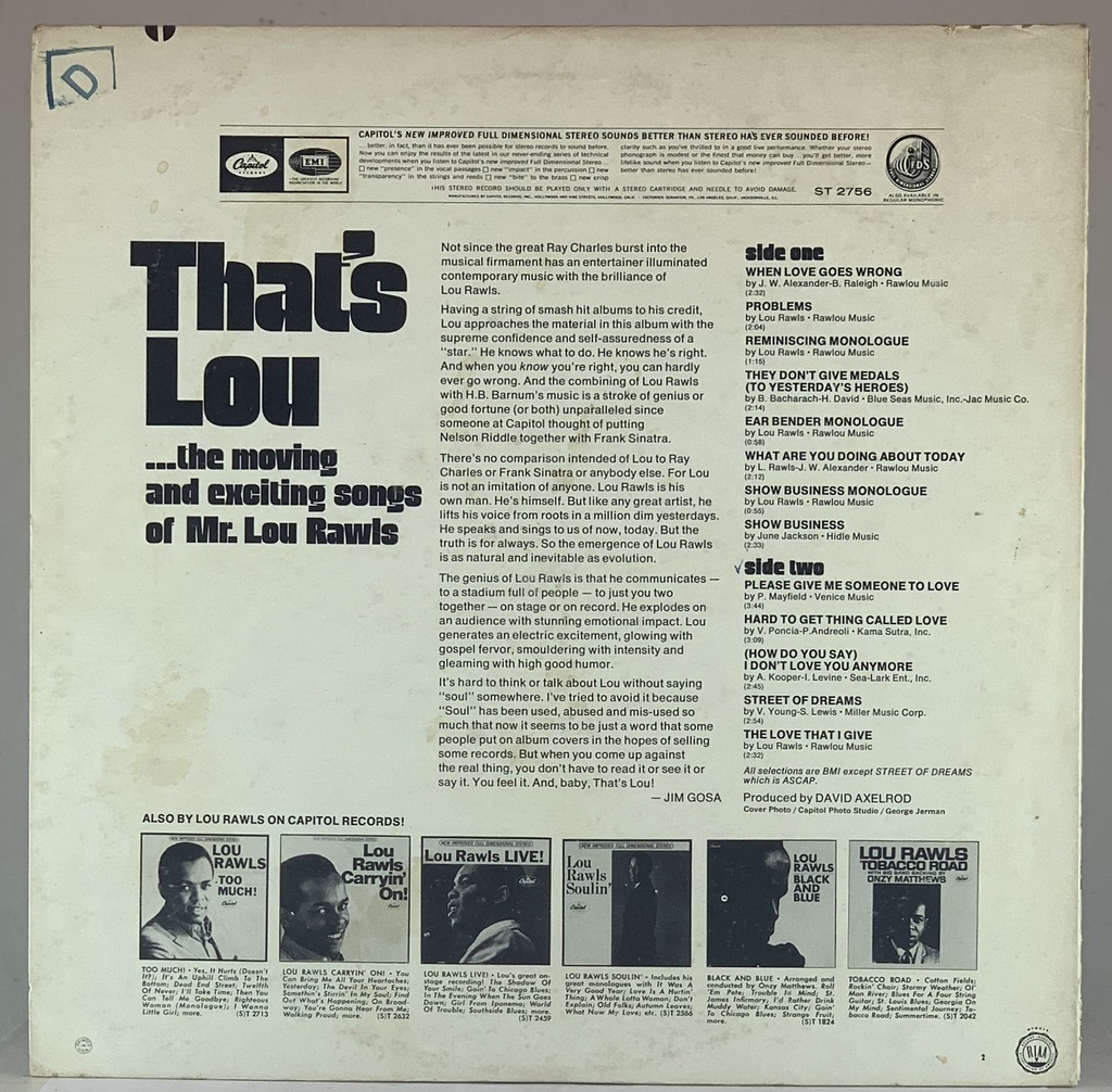 Lou Rawls – That's Lou (LP usado)