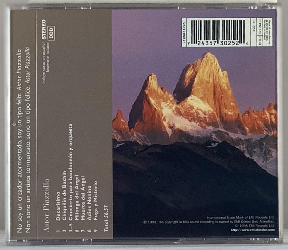 Piazzola: Cortes Clásicos de Argentina - Orquesta Estable Del Teatro Colón  (CD usado)