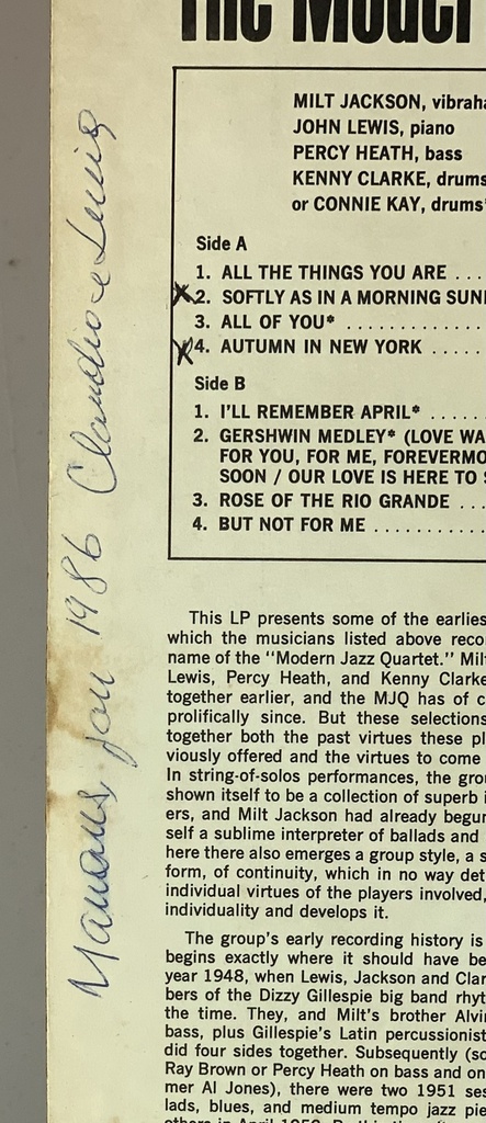 Modern Jazz Quartet - Plays for Lovers