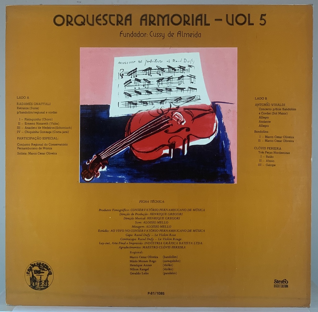 Orquestra Armorial – Vol 5 [Regência: Henrique Gregori] (LP usado)