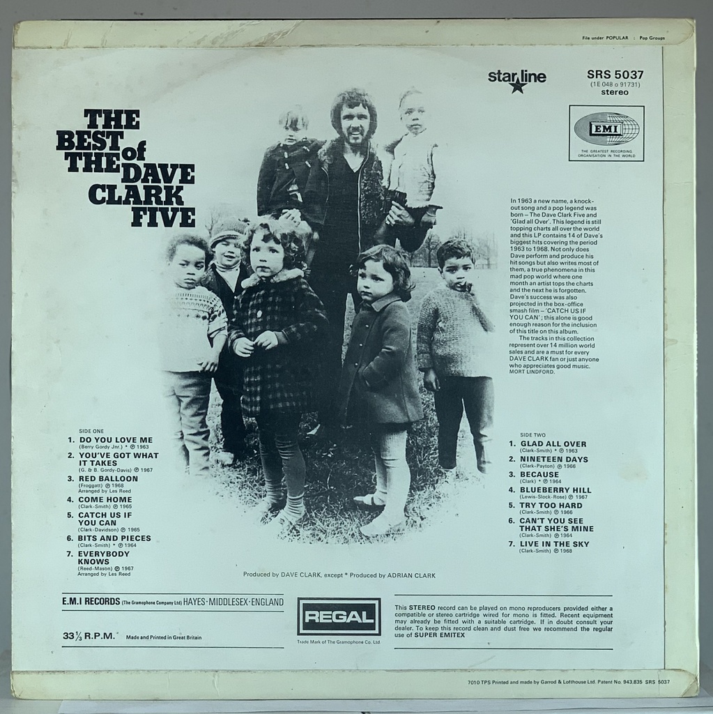 The Dave Clark Five – The Best of the Dave Clark Five [14 Million World Sellers] (LP usado)