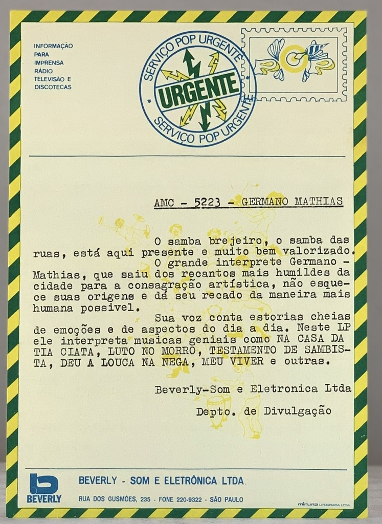 Germano Mathias - Germano Mathias (LP usado)