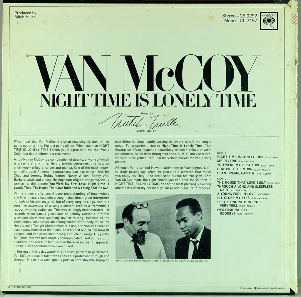 Van McCoy - Night Time is Lonely Time (LP usado)