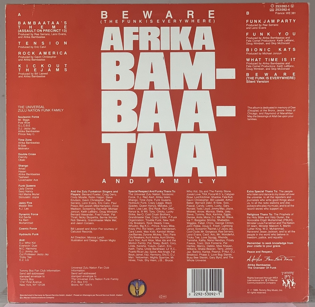 Afrika Bambaataa and Family – Beware [The Funk is Everywhere] (LP usado)