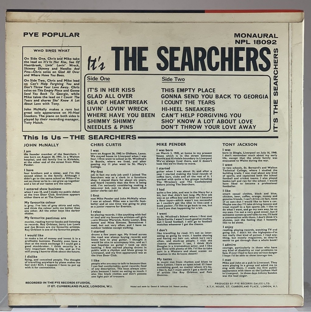 Searchers,The – It's The Searchers (LP usado)