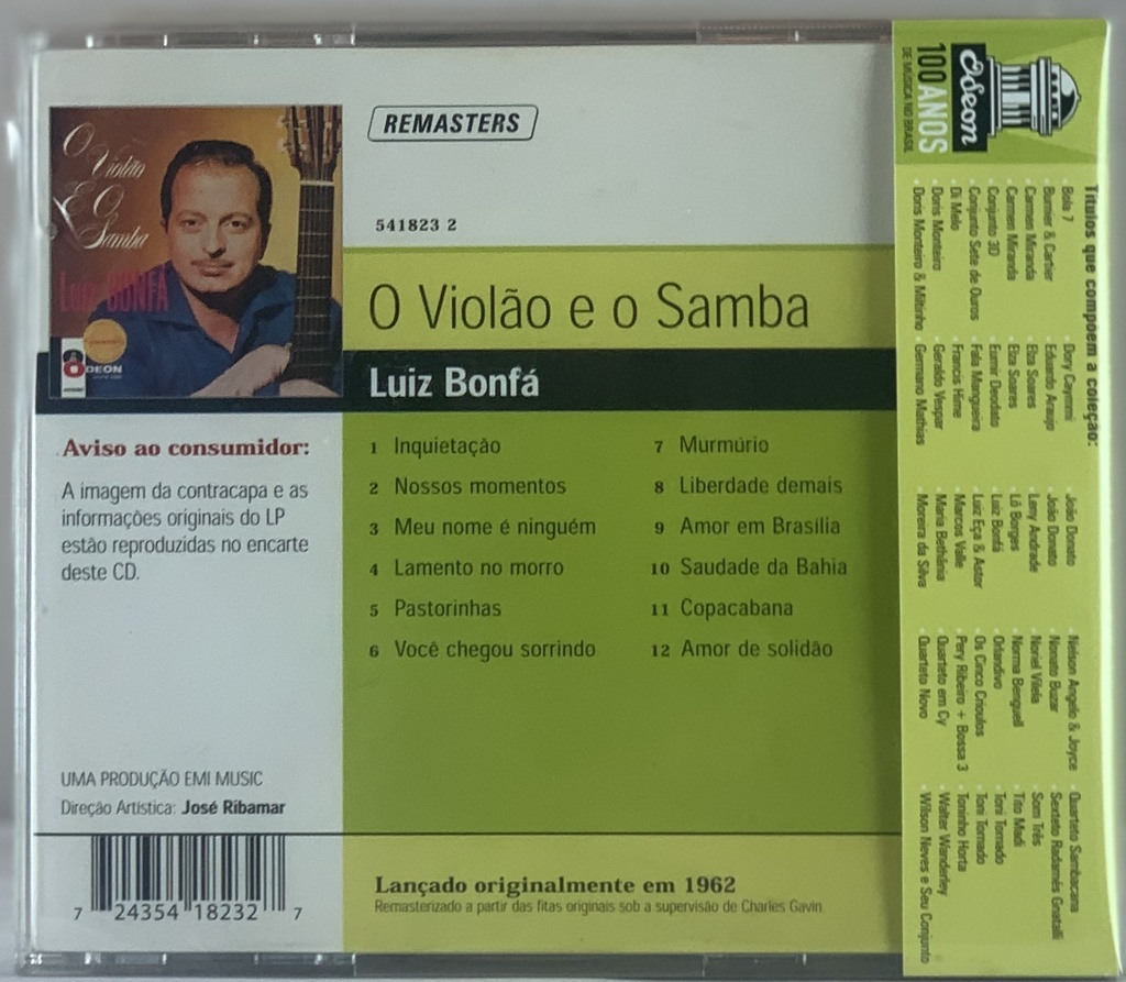 Luiz Bonfá – O Violão e o Samba (CD usado)