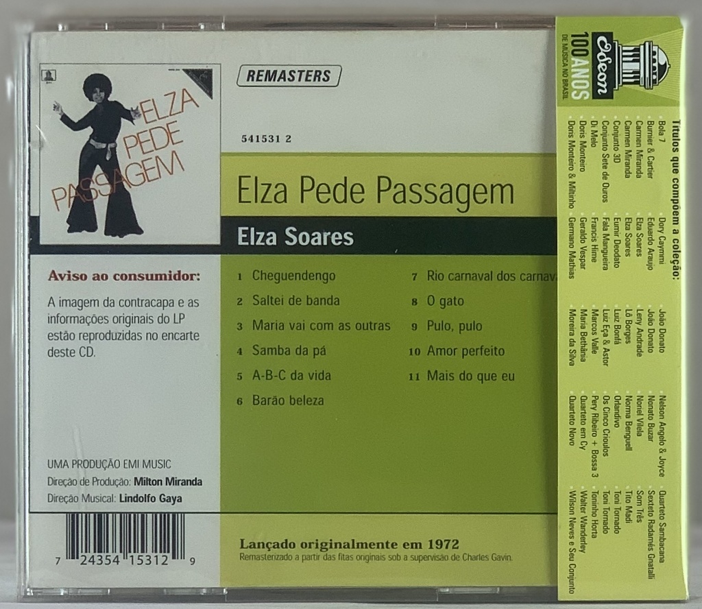Elza Soares - Elza Pede Passagem (CD usado)