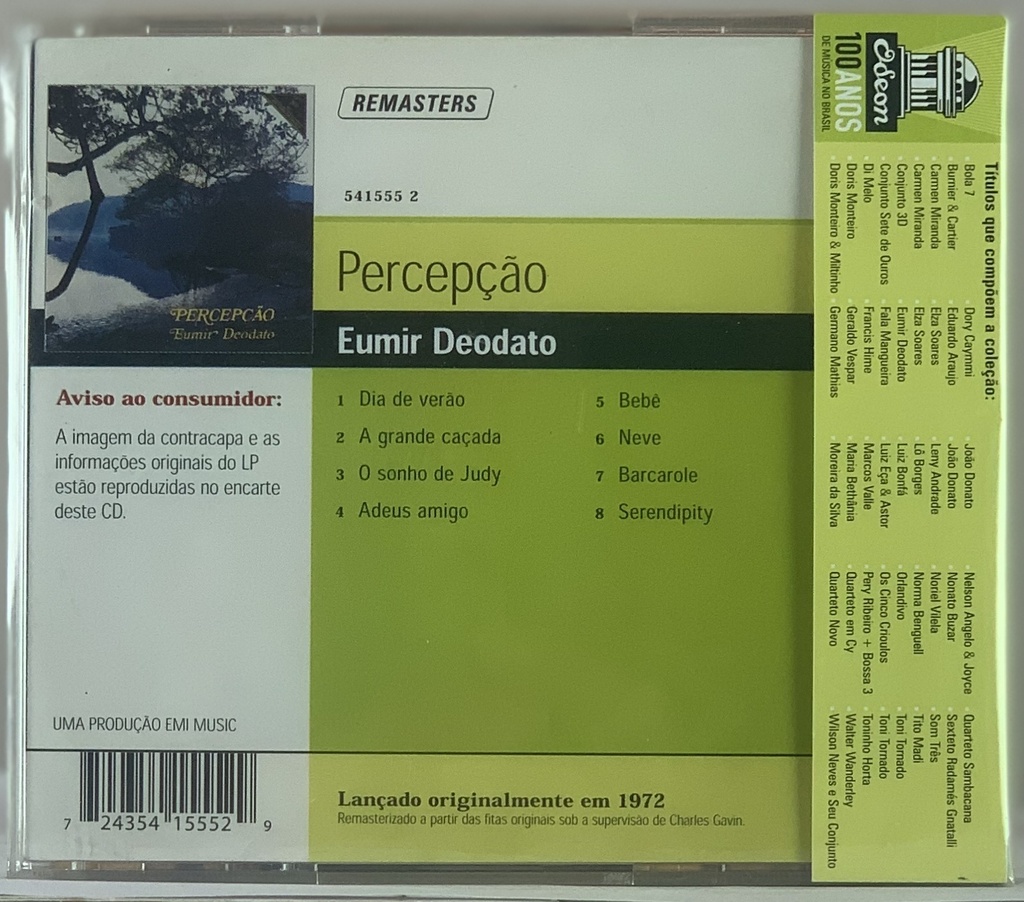 Eumir Deodato - Percepção (CD usado)