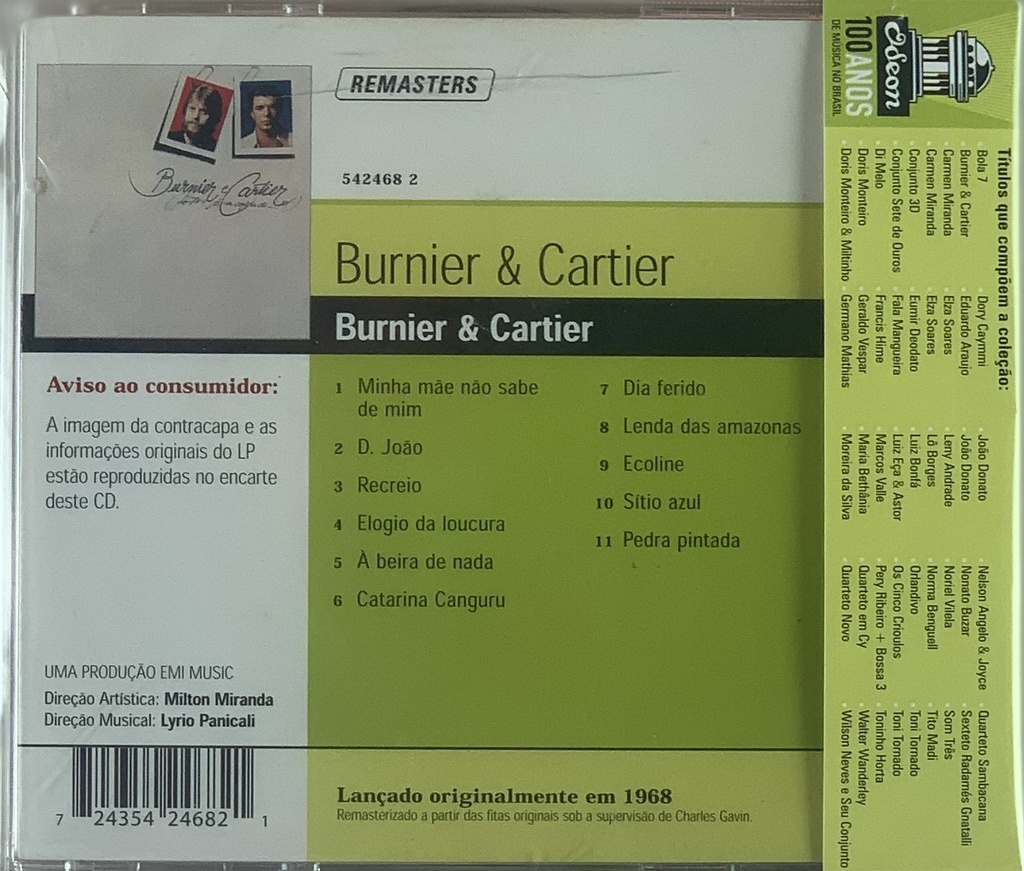 Burnier e Cartier – Burnier e Cartier (CD usado)