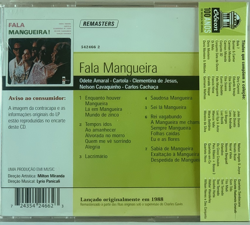 Odete Amaral, Cartola, Clementina De Jesus, Nelson Cavaquinho, Carlos Cachaça, Zezinho - Fala Mangueira! (CD usado)