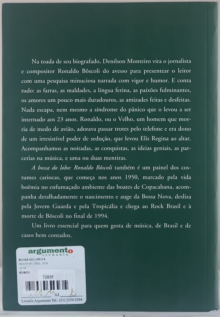 Ronaldo Bôscoli - A Bossa do Lobo (Livro s/ uso)