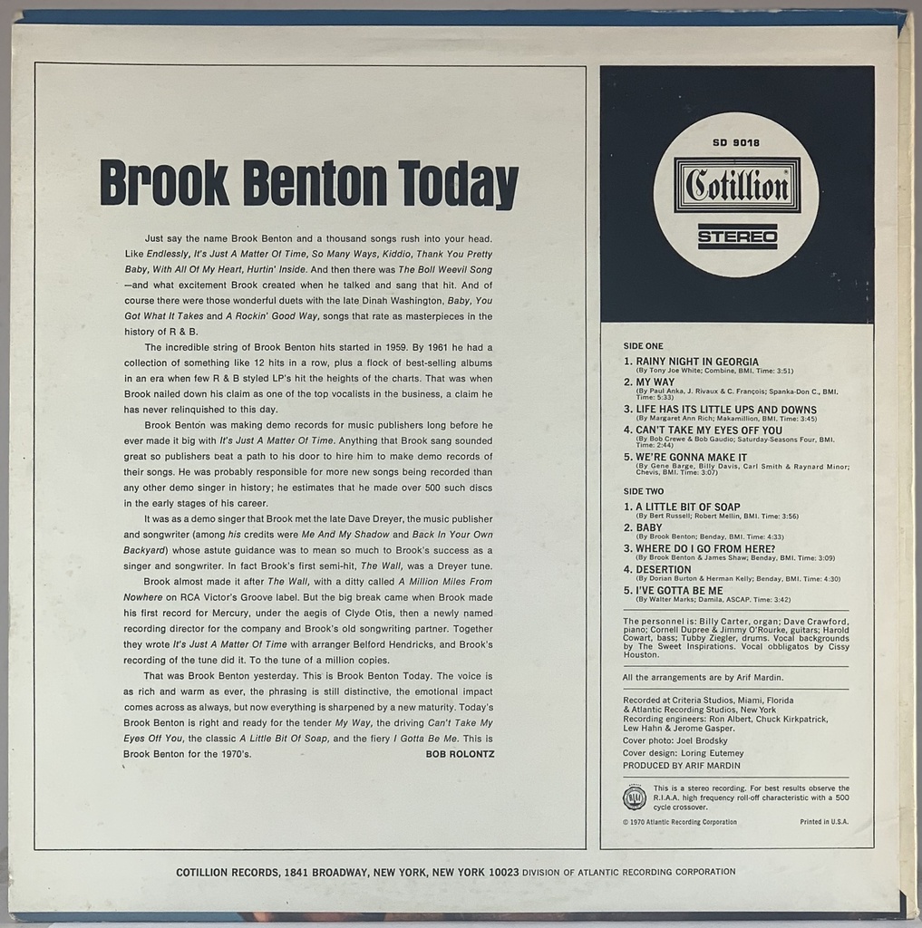 Brook Benton - Brook Benton Today (LP usado)