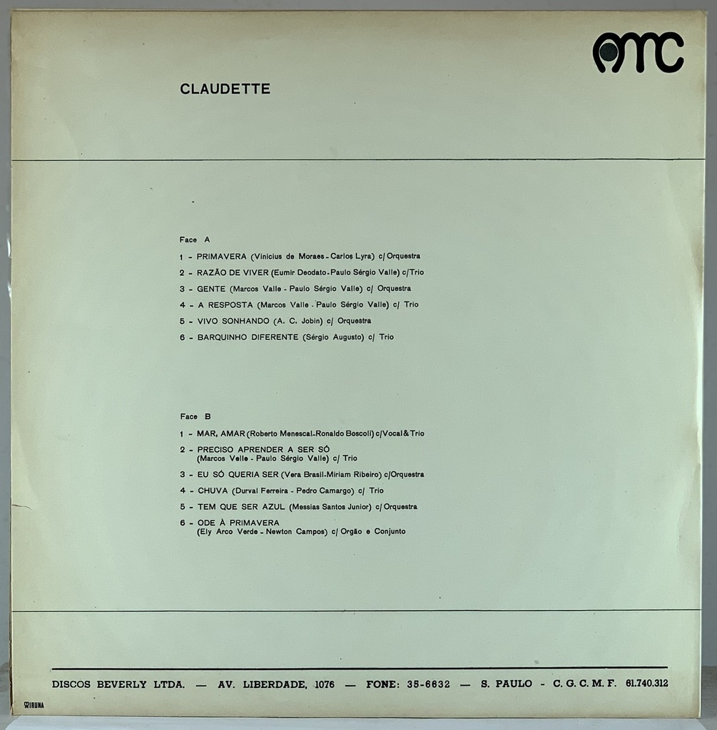 Claudette - Claudette (LP usado)