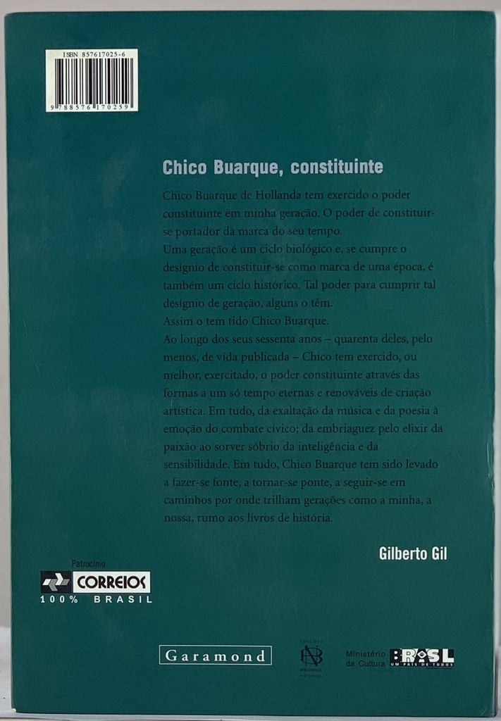 Chico Buarque do Brasil - Rinaldo de Fernandes (Livro semi-novo)