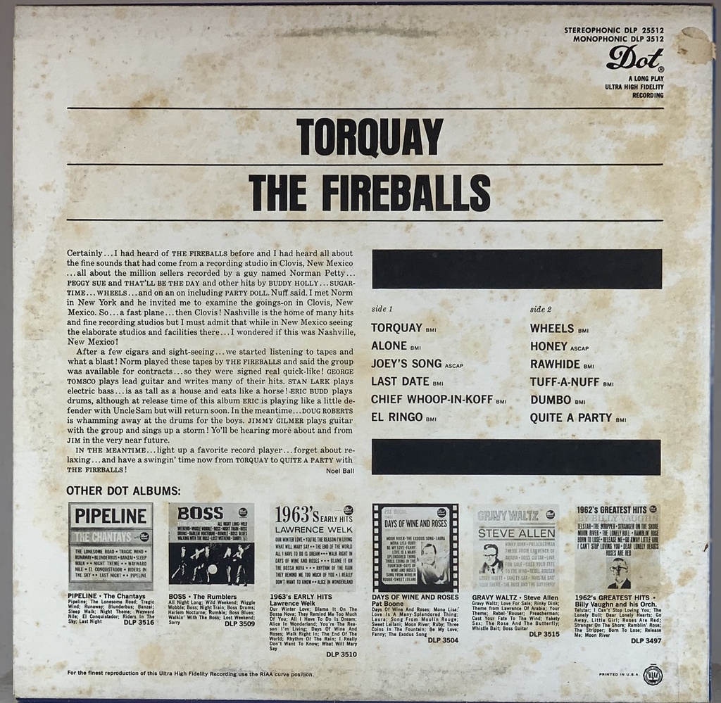 Fireballs,The - Torquay (LP usado)