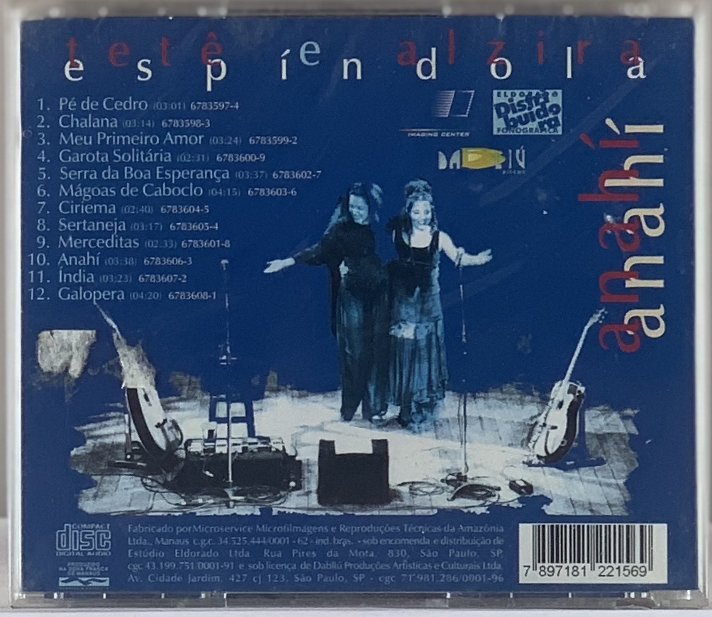 Tetê Espíndola, Alzira Espindola - Anahí (CD novo)