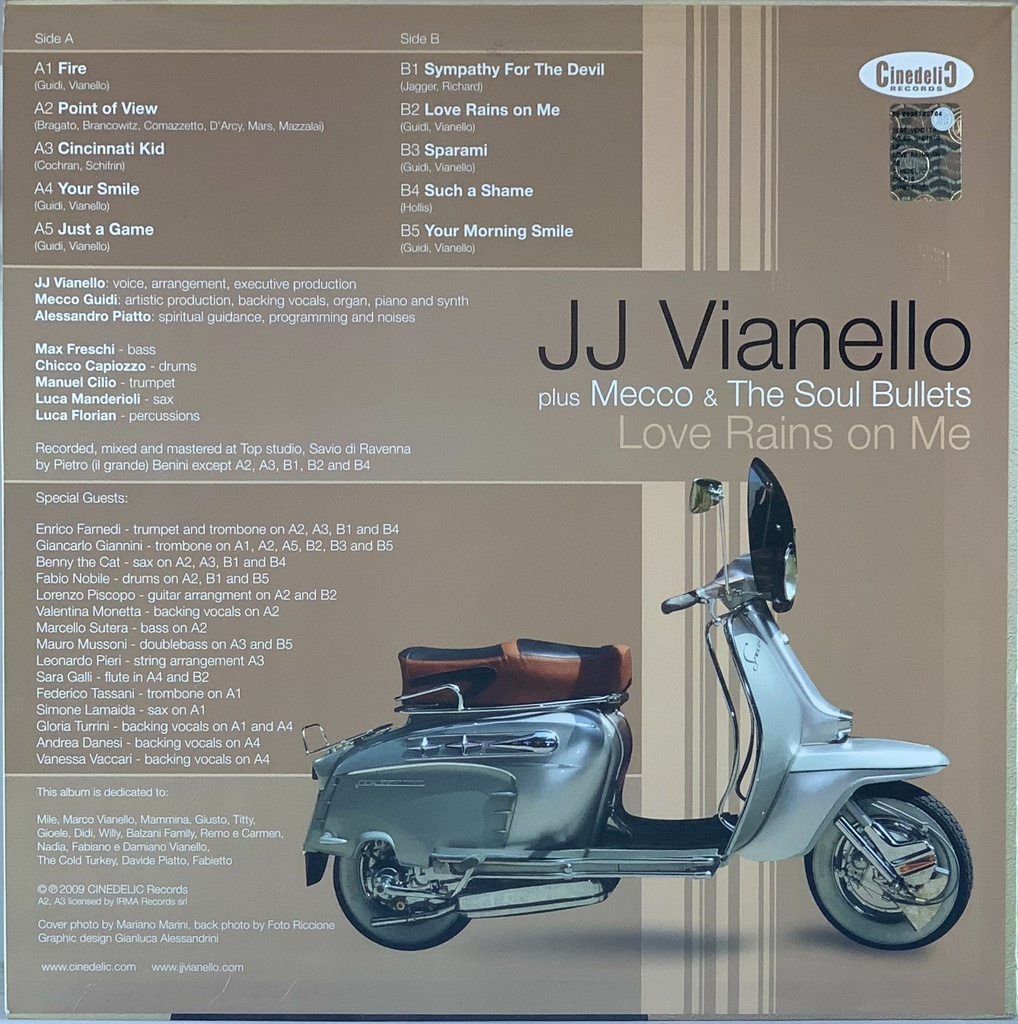JJ Vianello, The Soul Bullets, Mecco – Love Rains on Me (LP usado)