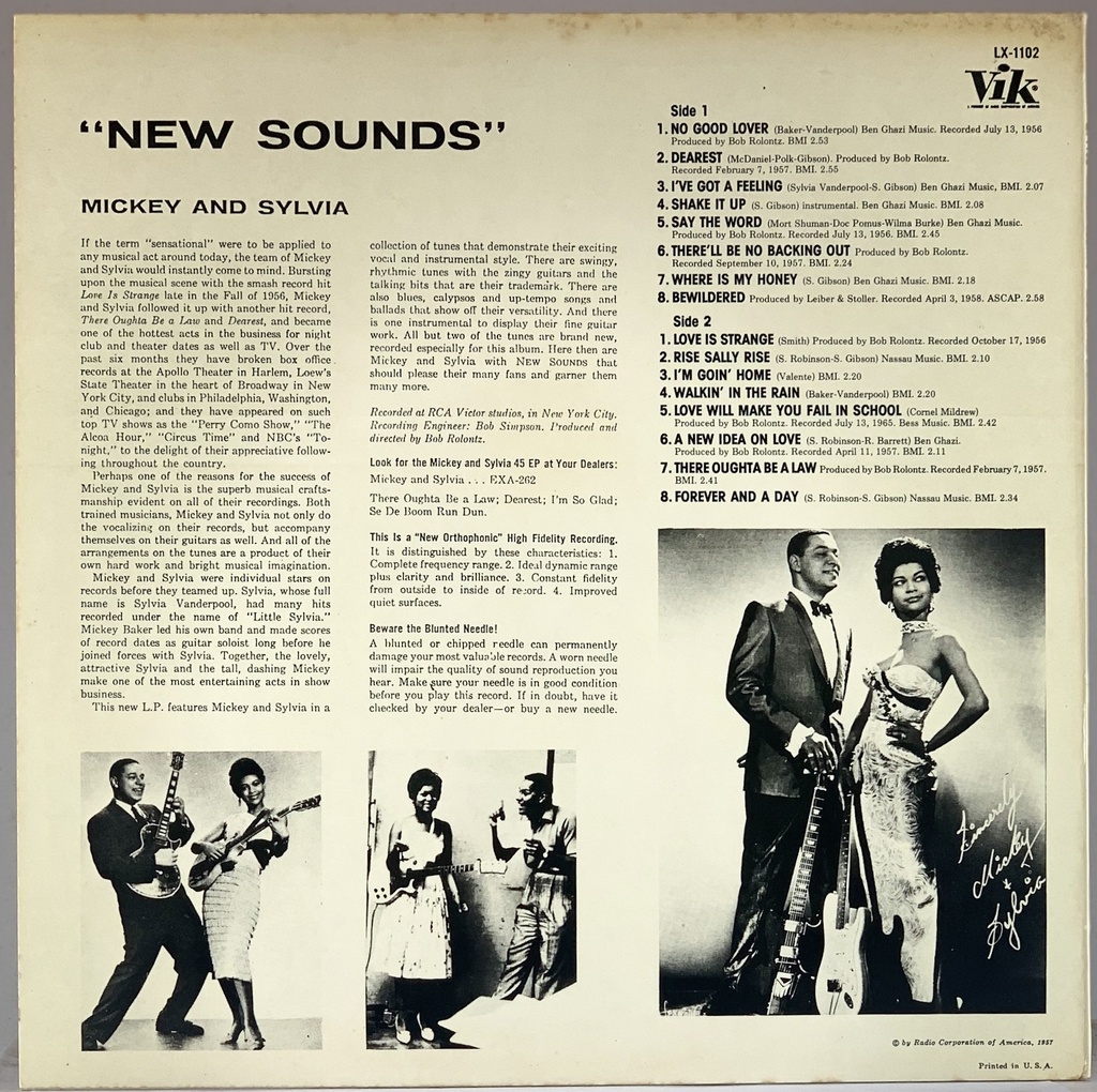 Mickey And Sylvia – New Sounds (LP usado)