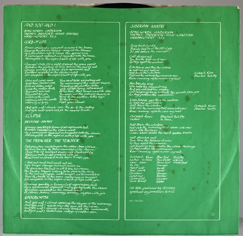 Yes - Close To The Edge (LP usado)*