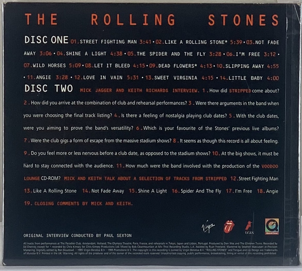 Rolling Stones,The – Stripped (2CDs usado)