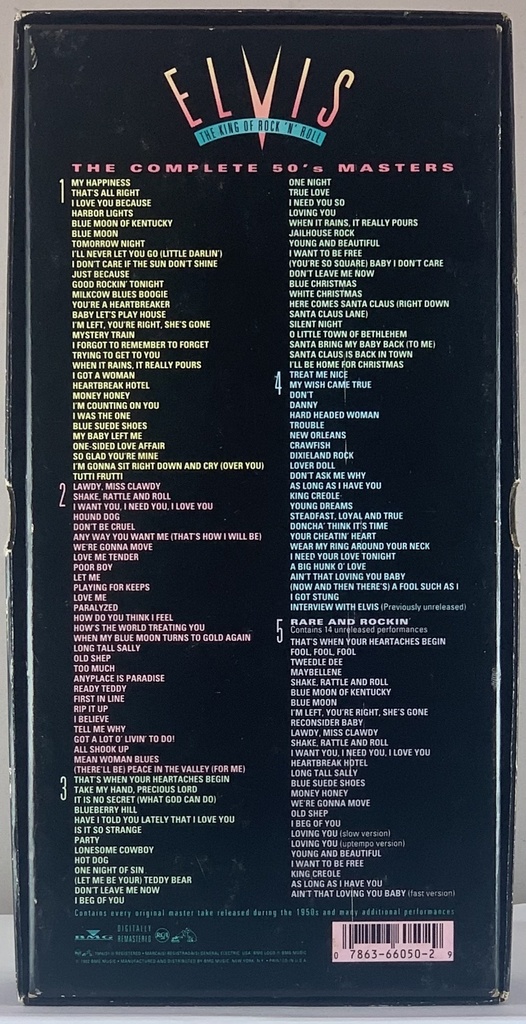 Elvis Presley - The King of Rock 'N' Roll: The Complete 50's Masters (5CDs usado)