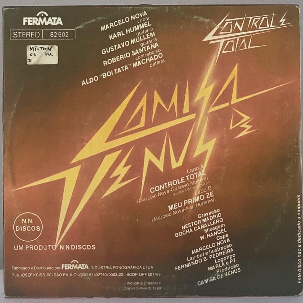 Camisa de Vênus – Controle Total (Vinil 7" usado)