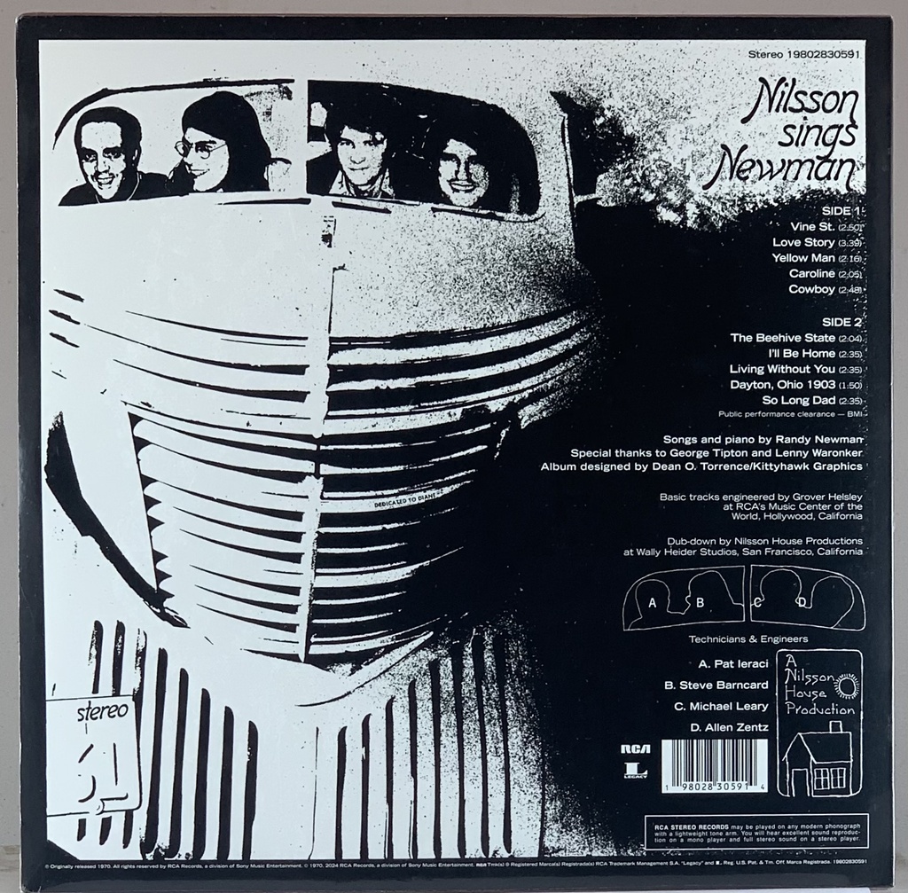 Nilsson - Nilsson Sings Newman (LP novo)