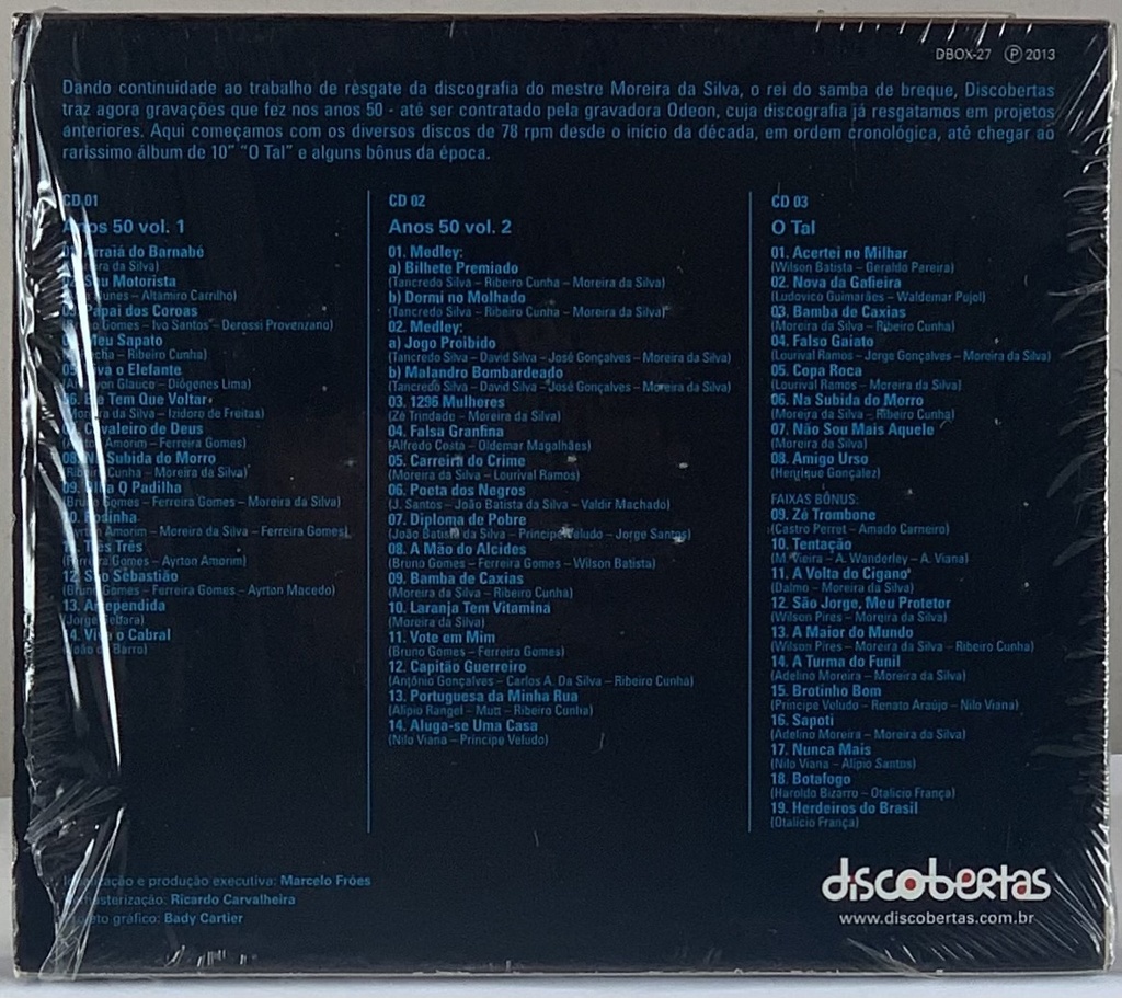 Moreira Da Silva - Anos 50 (Box 3CDs usado)