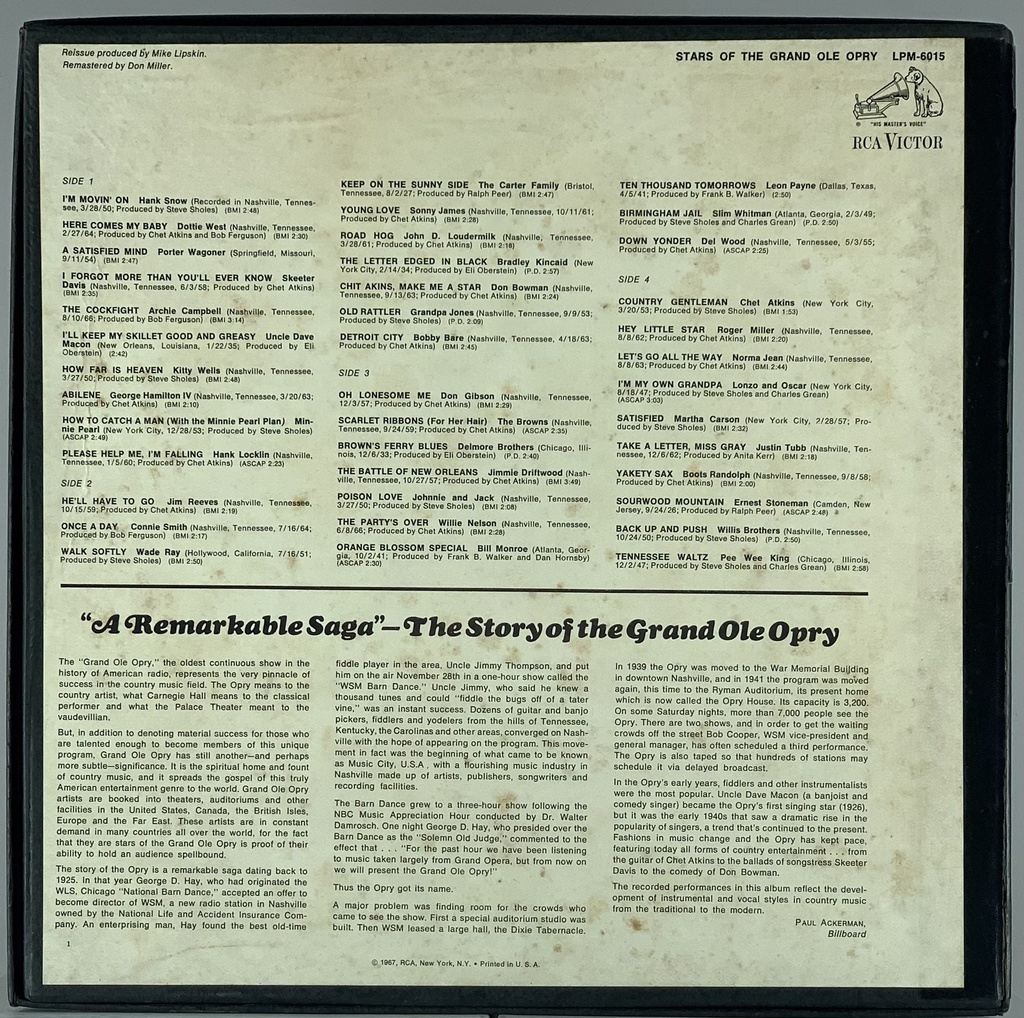 V/A – Stars of the Grand Ole Opry [Box Set] (2LPs usado)