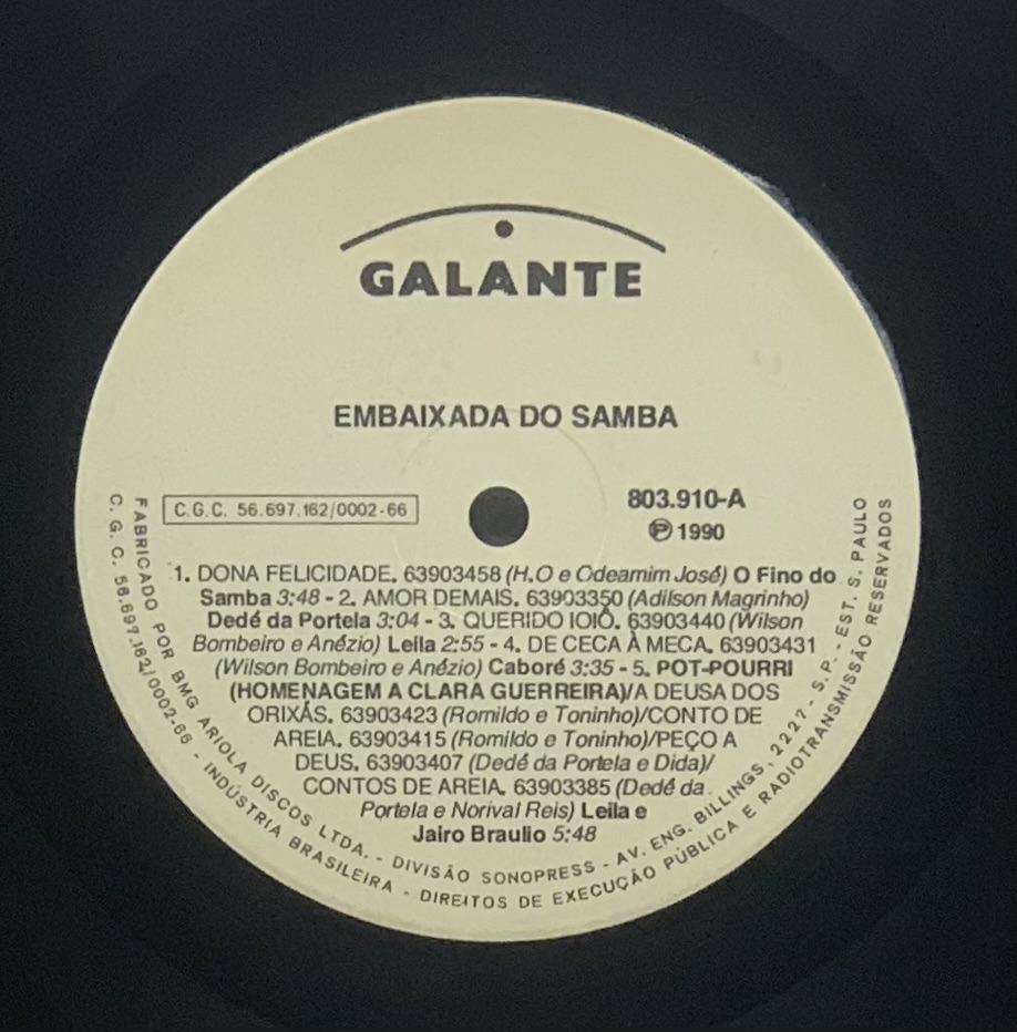 V/A - Embaixada do Samba (LP usado)