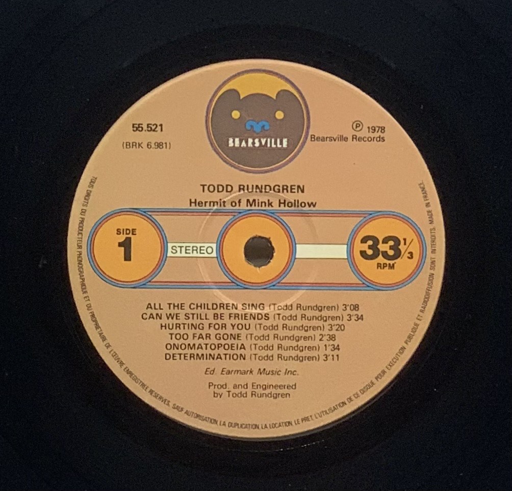 Todd Rundgren – Hermit of Mink Hollow (LP usado)
