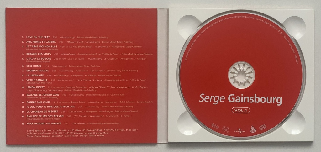 Serge Gainsbourg - Serge Gainsbourg Vol.1 (CD usado)