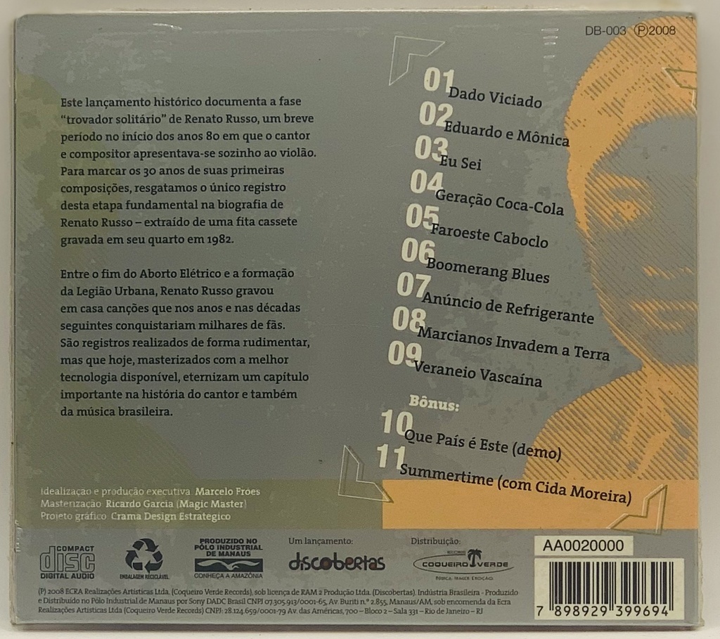 Renato Russo - O Trovador Solitário (CD novo)