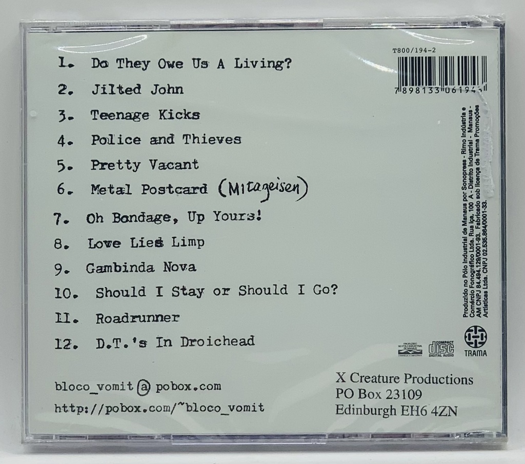 Bloco Vomit - Never Mind the Bossanova (CD novo)