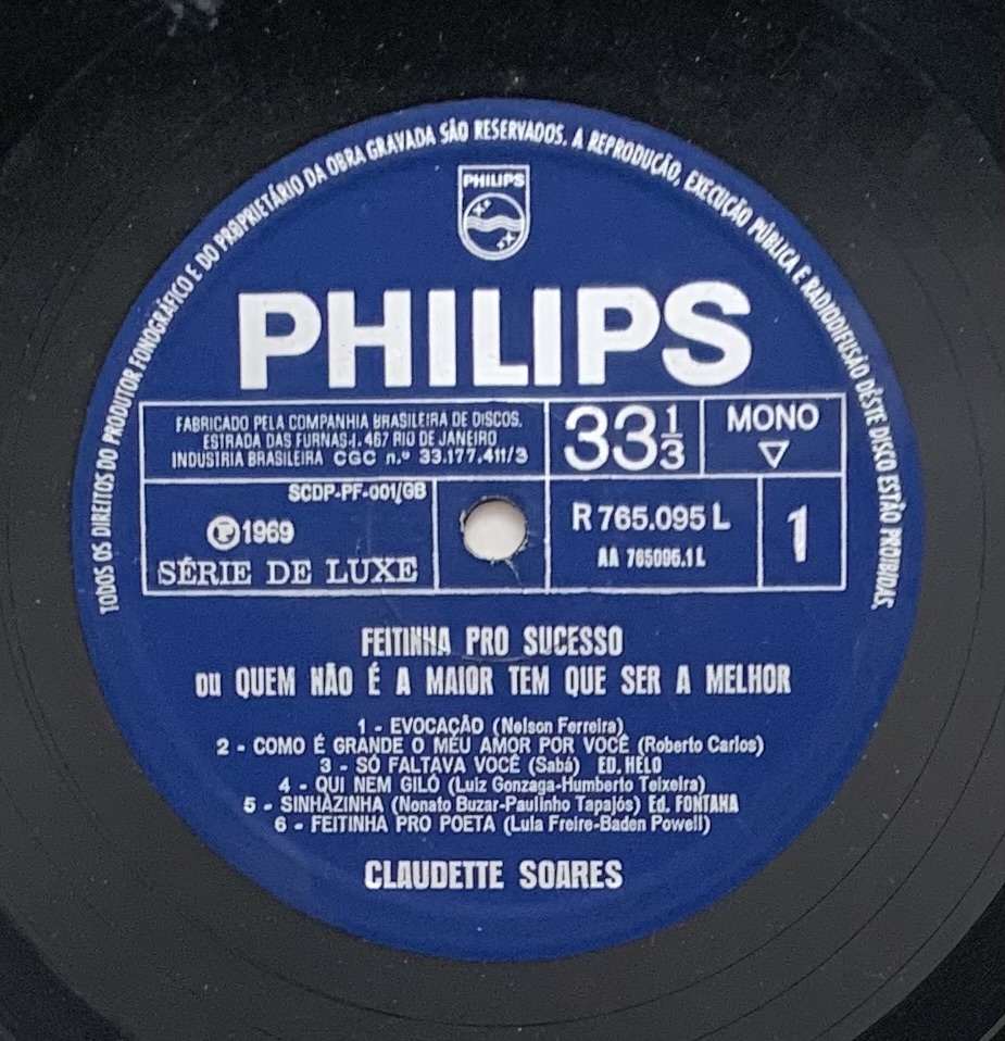 Claudette (Soares) - Feitinha pro Sucesso ou Quem Não é a Maior Tem Que Ser a Melhor (LP usado)