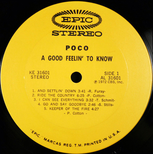 Poco - A Good Feelin' to Know (LP usado)