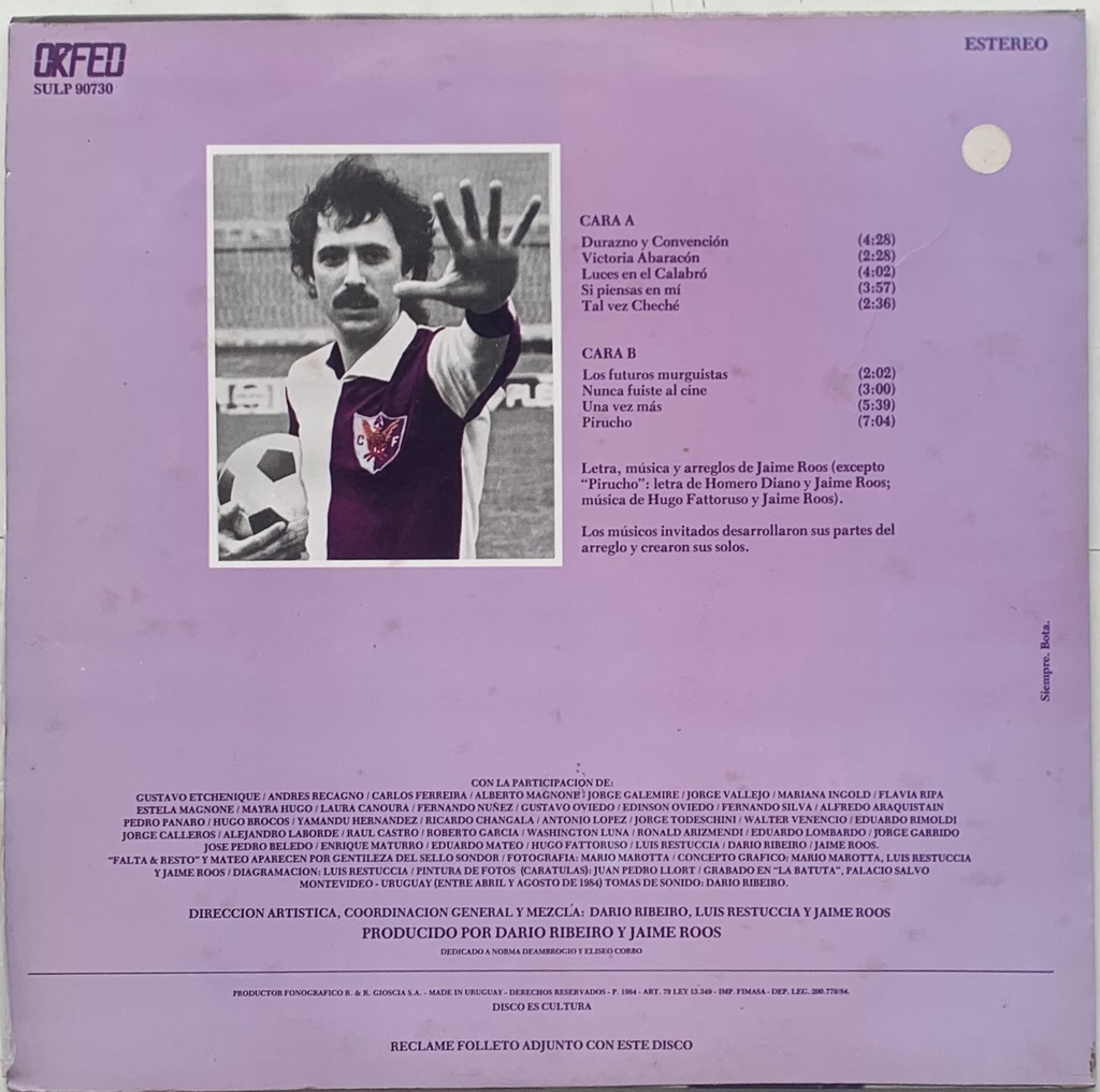 Jaime Roos - Mediocampo (LP usado)