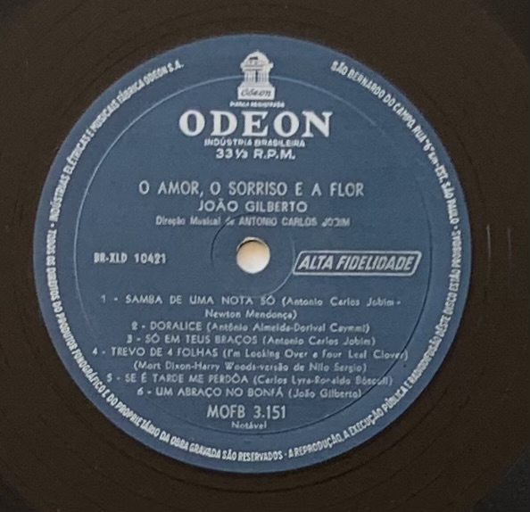 João Gilberto - O Amor, o Sorriso e a Flor [1ª edição(LP usado)