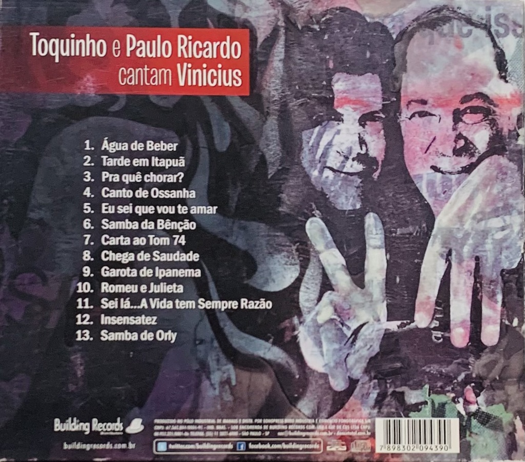 Toquinho e Paulo Ricardo - Cantam Vinicius (CD usado)