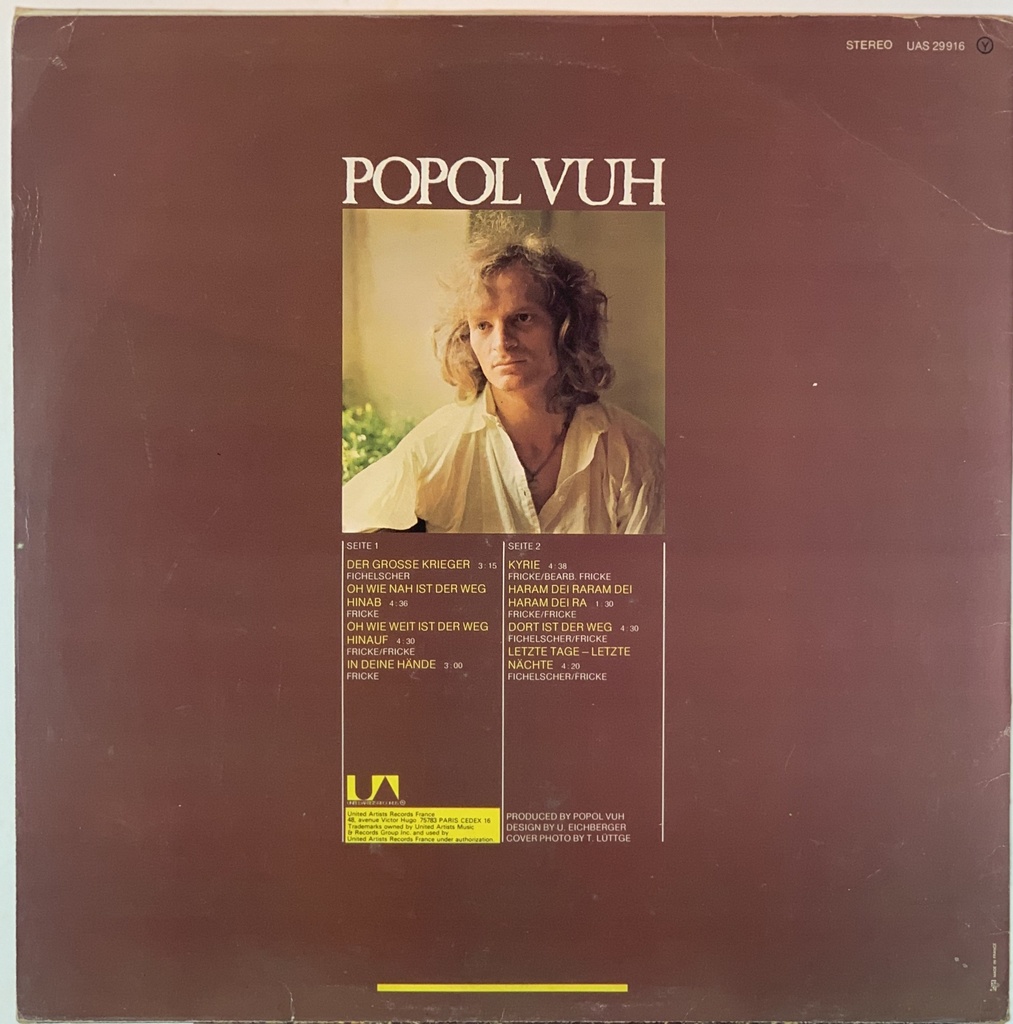 Popol Vuh - Letzte Tage Letzte Nachte (LP usado)